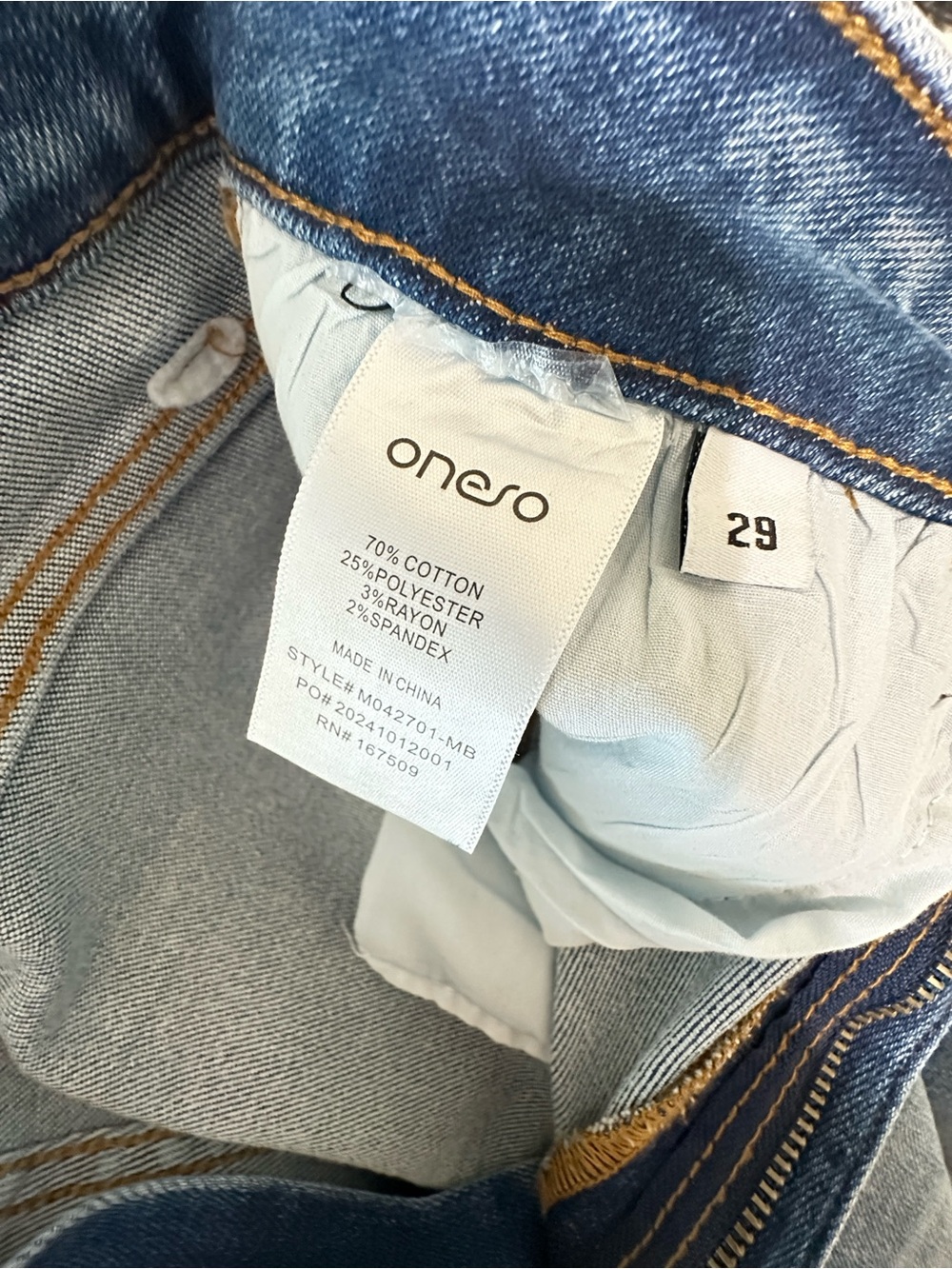 Oneso Blue Wide Leg Flare Jeans - Classic Medium Wash size 29 new out tags - Picture 5 of 5